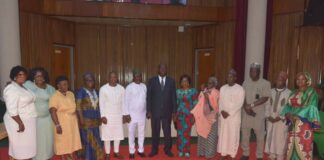 The Ministers in a group photograph with the PS and Directors