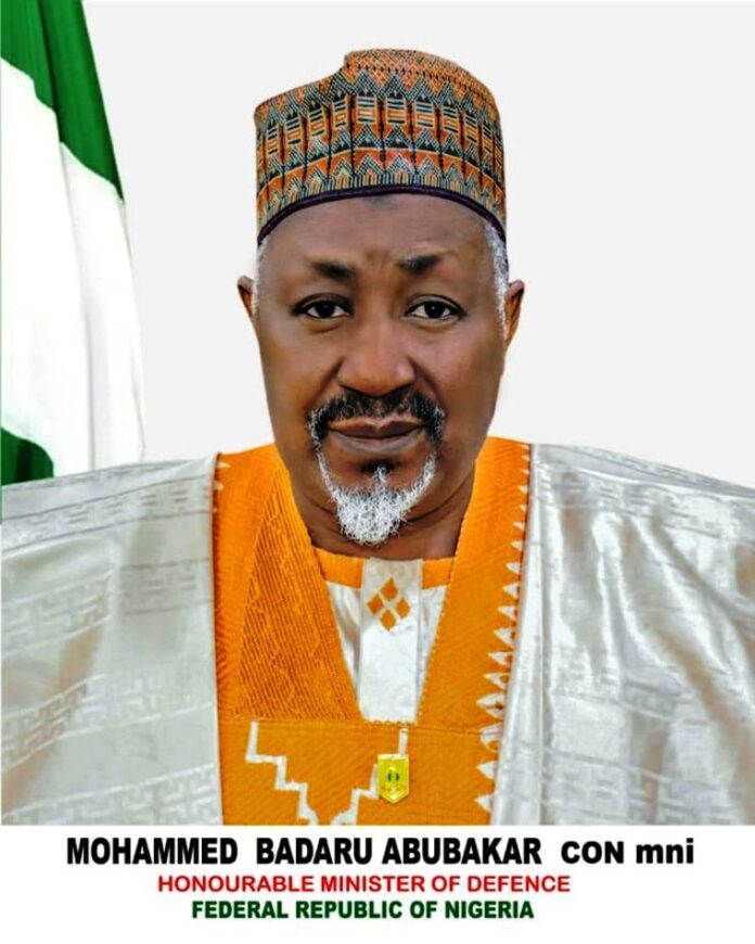 Honourable Minister of Defence, Alhaji Mohammed Badaru Abubakar CON mni