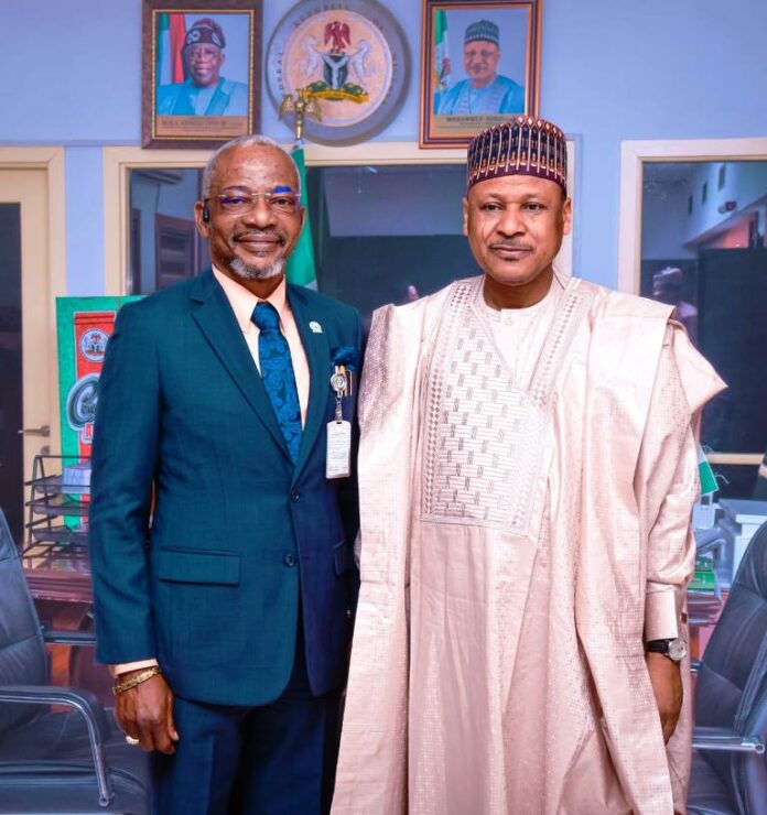 FMINO partner with PCC3 The Hon. Minister of Information and National Orientation, Alhaji Mohammed Idris (right), with the Chief Commissioner, Public Complaints Commission Mr. Abimbola Ayo-Yusuf.