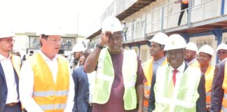 Sen. Lokpobiri being ushered round the facility.