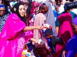 Humanitarian Minister distributes Food items to Rescued Families, Chibok Girls, others at Bulumkutu Rehabilitation Camp
