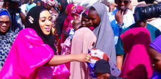 Humanitarian Minister distributes Food items to Rescued Families, Chibok Girls, others at Bulumkutu Rehabilitation Camp