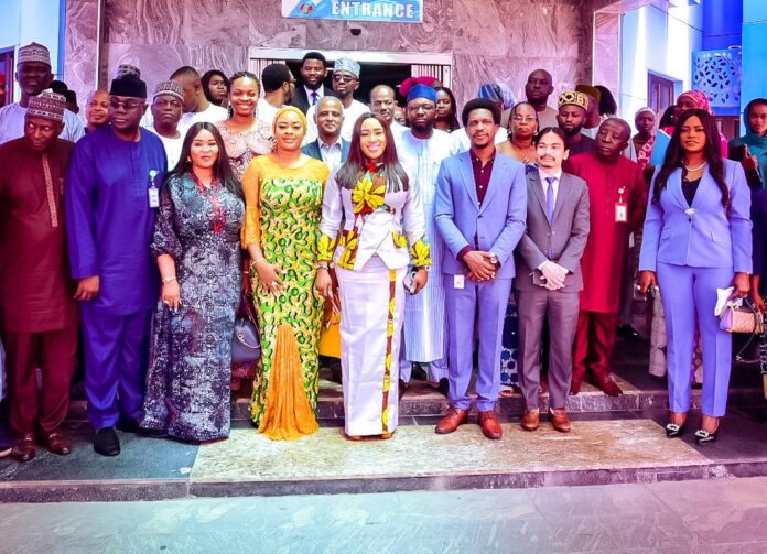 National Social Safety Net Programmes (Front row, 5th Left) Honourable Minister Of Humanitarian Affairs and Poverty Alleviation, Dr Betta Edu, (2nd Left) Permanent Secretary of the Ministry, Abel O. Enitan, in a group Photograph with Directors of the Ministry and the newly Appointed Head of Clusters, of the National Social Safety Net Programmes, Monday 25th September, 2023, in Abuja .