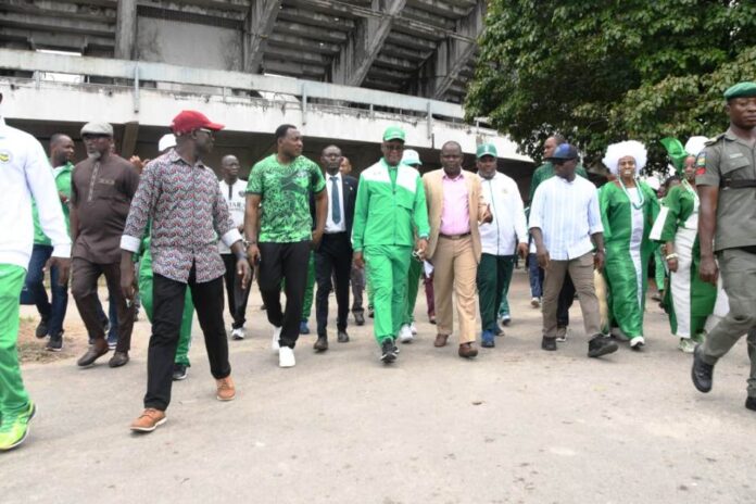 Sports Minister inspects National Stadium, Surulere, Lagos