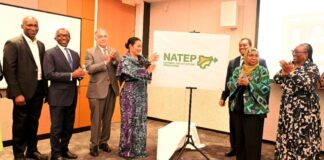 L-R Mr. Charles Okochu, Senior Business Development Manager (AWS) Dr.Armstrong Takang, CEO Ministry of Finance Incorporated, Mr. John G. Coumantaros, Chairman US-Nigeria Business Council, Dr. Doris Uzoka-Anite, Minister of Industry, Trade & Investment, Dr. Femi Adeluyi, National Coordinator, National Talent Export Programme, Amal Hassan,CEO Outsource Global and Adaora Ikenze, Meta Head of Public Policy for West and Central Africa at the launch of NATEP in New York on the sideline of UNGA 78th.