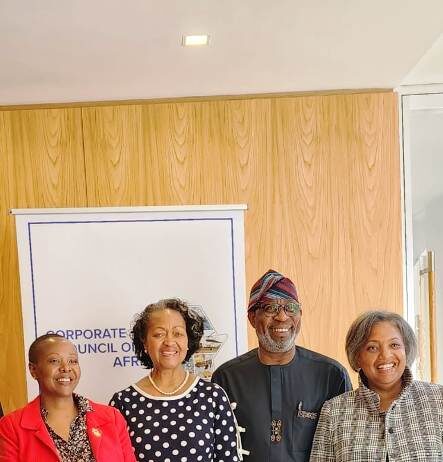Tanzania Ambassador to United States, Elsie Sia Kanza, Chief ExecutiveOfficer of Corporate Council on Africa, Florie Liser, Nigeria's Minister of Solid Minerals, Dele Alake, Assistant Secretary, US Treasury Department, Alexia Latortue at the UNGA Roundtable on critical minerals and Energy transition in Africa in New York.