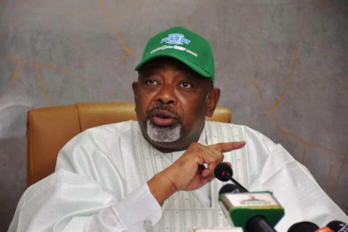 2023 World Food Day Ministerial Press The Hon. Minister of Agriculture and Food Security, Sen Abubakar Kyari addressing the Media during the 2023 World Food Day Ministerial Press Briefing in Abuja.
