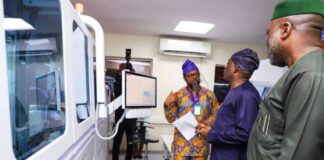 (HMH&SW) Dr. Tunji Alausa inspecting facilities at NIMR