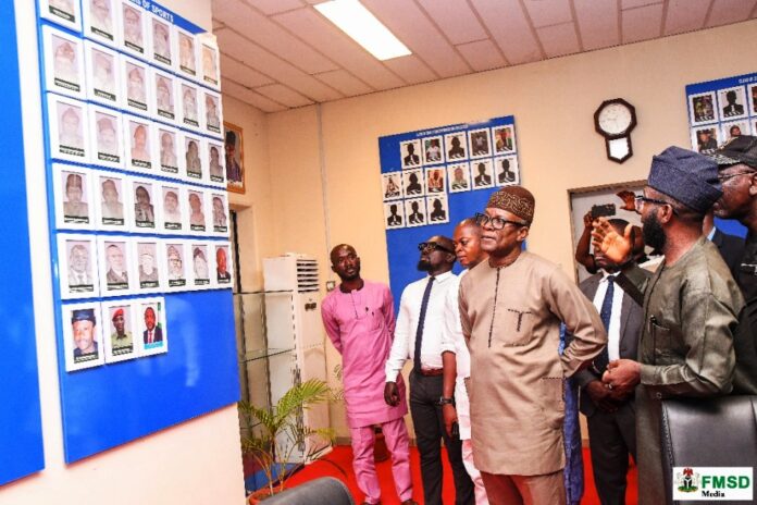 Senator Enoh inspects Nigeria's Sports Hall of Fame