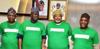 L- R, The Minister of State, Ministry of Environment, Minister of State, Agriculture and Food Security, Sen. Dr. Aliyu Sabi Abduallahi and Minister of Agriculture and Food Security, Sen. Abubakar Kyari, during the 2023 World Rabies Day Joint Ministerial Press Briefing in Abuja.