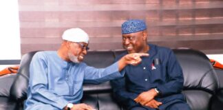 he Executive Governor of EKITI State, Mr Abiodun Oyebanji paid courtesy visit to the Minister of Solid Minerals Development, Dr Oladele Alake in his office in Abuja.