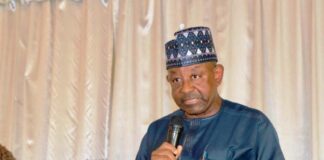 The representative of the Managing Director/CEO FERMA, Alhaji B. H. Damaturu, Director (Procurement), addressing the audience during the bid opening on Tuesday 31st October, 2023