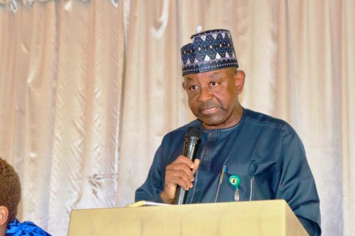 Pix 1 The representative of the Managing Director/CEO FERMA, Alhaji B. H. Damaturu, Director (Procurement), addressing the audience during the bid opening on Tuesday 31st October, 2023