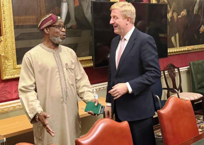 British Deputy Prime Minister Mr. Oliver Dowden and Nigeria’s Minister of Solid Minerals Development, Dr. Oladele Alake in London