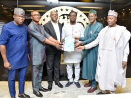 Minister of Housing and Urban Development Arc Ahmed during the signing of MOU with a Consortium on Housing delivery in Nigeria, Thursday, December 21st, 2023