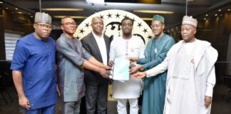 Minister of Housing and Urban Development Arc Ahmed during the signing of MOU with a Consortium on Housing delivery in Nigeria, Thursday, December 21st, 2023