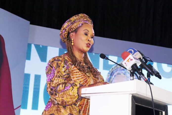 Barrister (Mrs) Uju Kennedy-Ohanenye Honourable Minister of Women Affairs, Barrister (Mrs) Uju Kennedy-Ohanenye addressing participants at the occasion