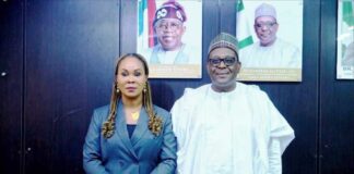 (CMH&SW) Prof. Muhammad Ali Pate and Barr. Uju Kennedy Ohanenye (Minister of Women Affairs and Social Development)