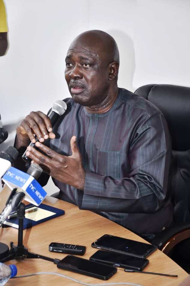 Downstream-Petroleum-industry Honourable Minister of State Petroleum Resources (Oil) Sen.Heineken Lokpobiri during his meeting with members of various unions and associations in the Downstream Petroleum industry in Abuja
