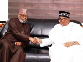 Dr Oladele Alake with HE. Bala Mohammed