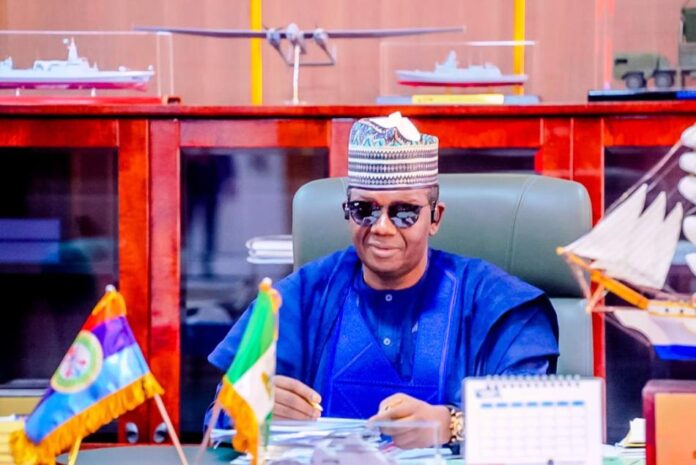 Honourable Minister of State for Defence, Dr. Bello Muhammed Matawalle, MON