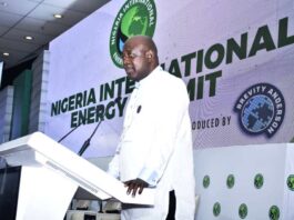Honourable Minister of State Petroleum Resources (Oil) Sen.Heineken Lokpobiri Ph.D delivering his Oil Industry address at the 7th edition of Nigeria International Energy Summit (N.I.E.S 2024)