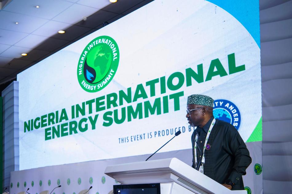 Minister of State Petroleum Resources (Gas) Rt. Hon Ekperikpe Ekpo delivering his address at the opening ceremony of the 7th edition of Nigeria International Energy Summit 2024(NIES2024) at the State House Banquet Hall, Abuja