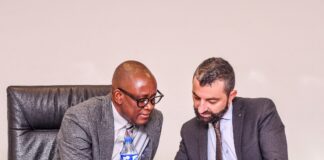 Minister of Sports Development, Senator John Owan Enoh Thursday in his office in Abuja, received a delegation from French Embassy and "Dream Team Africa.