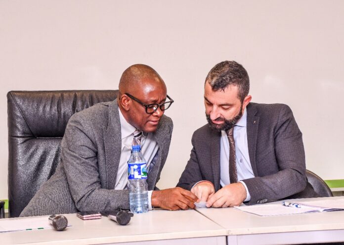 Minister of Sports Development, Senator John Owan Enoh Thursday in his office in Abuja, received a delegation from French Embassy and "Dream Team Africa.