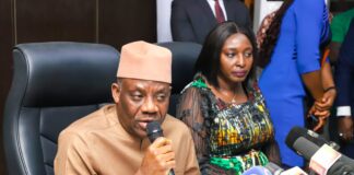 The Hon.Minister of State for Health & Social Welfare, Dr. Tunji Alausa and the Permanent Secretary Daju Kachollom S. Mni during the Commemoration of 2024 World Cancer Day.