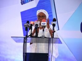 The National Coordinator, CEO SERVICOM PRESIDENCY Mrs Nnenna Akajemeli with Director General NIMASA Dr. Bashir Jamoh OFR with other dignitaries at the NIMASA Service Charter Launch.