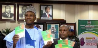 Honourable Attorney General of the Federation and Minister of Justice, Lateef Fagbemi SAN, and Honourable Minister of Education, Prof Tahir Mamman, SAN, Launching the Standard Operating Procedure (SOP) for the Prosecution of Perpetrators of School -Related Gender-Based Violence Cases in Nigeria, in Abuja.