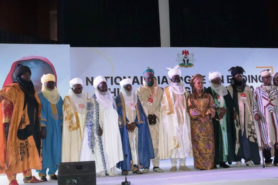 Honourable Minister of Women Affairs, Barrister (Mrs) Uju Kennedy-Ohanenye with Religious and Traditional rulers at the event