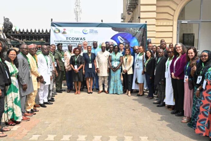 Salako appeals for Urgent Global Response to Biodiversity Crisis Minister of State for Environment, Dr Iziaq Adekunle Adeboye Salako in a group Photograph with other members at the ECOWAS coordination meeting on expanding and strengthening ECOWAS Protected Area in Abuja, Nigeria