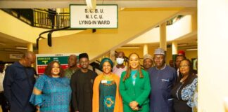 First Lady Visits Abuja-Born Sextuplets, Presents them with Gifts