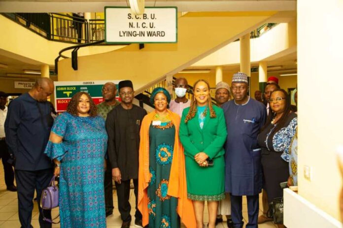 First Lady Visits Abuja-Born Sextuplets, Presents them with Gifts