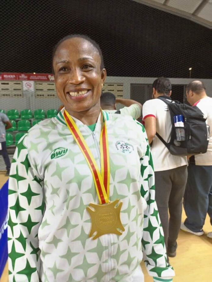 Blessing Oborududu, one of the gold medalists in the female wrestlers