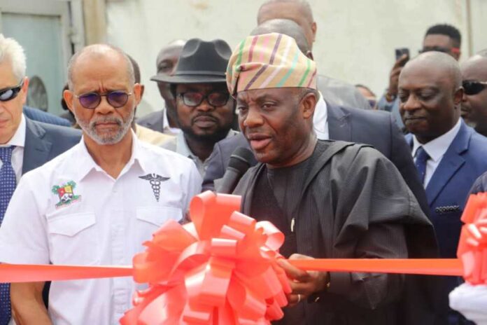 Coordinating Minister, Federal Ministry of Health and Social Welfare, Professor Muhammad Ali Pate commissioning the 72 vehicles and other equipment