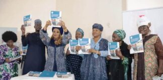 Honourable Minister of Women Affairs, Barrister (Mrs) Uju Kennedy-Ohanenye and other Stakeholders at the Launch of the Guidelines for the Localization of Nigeria's National Action Plan on UN Security Council Resolution 1325 and Related Resolutions on Union Peace and Security in Abuja