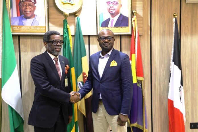 Interior Minister On Non-Oil Sector2 L-R: Mr. Lanre Gbajabiamila, DG, National Lottery Regulatory Commission; Dr. Olubunmi Tunji-Ojo, Hon. Minister of Interior
