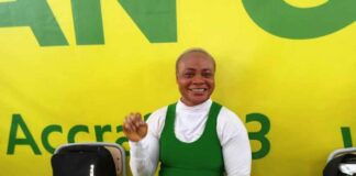 Mary Taiwo won gold medal by lifting 128kg