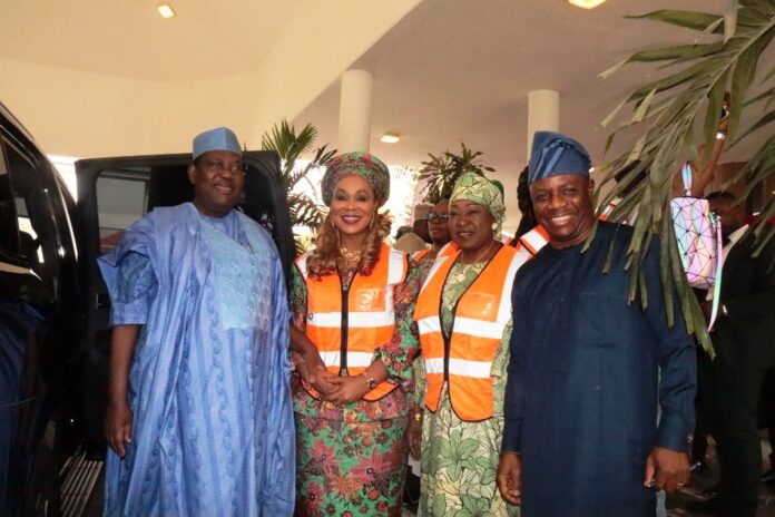 Nigeria For Women Programme1 Representative of the President, Senator George Akume, Honourable Minister of Women Affairs, Barrister (Mrs) Uju Kennedy-Ohanenye, Director-General, Maryam Babangida National Centre for Women Development, Dr. Asabe Bashir and Permanent Secretary of the Ministry, Amb. Gabriel Aduda at the Unveiling of the Nigeria For Women Programme in Abuja