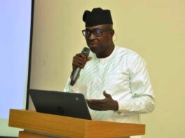 The Permanent Secretary, FMAFS, Mr Temitope Fashedemi, represented by the Director, Agricultural Lands and Climate Management Services, Mr. Oshadiya Olanipekun,during the workshop in Abuja.
