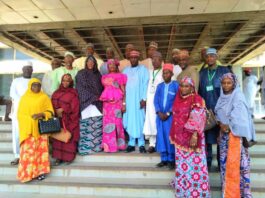 Kano State Education commissioner Umar Doguwa and Minister's representative Deputy Director and Head junior Secondary school Mrs Edith Osanyinpejun