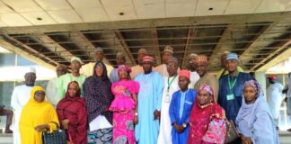 Kano State Education commissioner Umar Doguwa and Minister's representative Deputy Director and Head junior Secondary school Mrs Edith Osanyinpejun