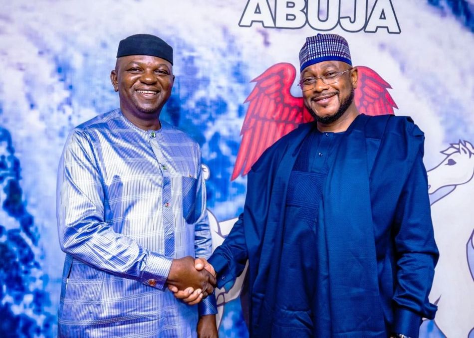The Honourable Minister, Prof Joseph Terlumun Utsev and Governor Dauda Lawal of Zamfara State