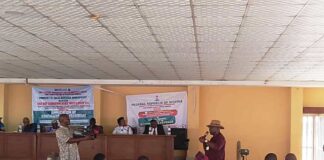 ENGR . Gbenga Ajayi, Zonal Mines Officer South West; addressing stakeholders on "Illegal Mining As An Act of Economic Sabotage ", a PowerPoint presentation at a Sensitization/Enlightenment Workshop On Illegal Mining as an act of economic sabotage : held at the Federal Secretariat Complex, Ikoloba, Ibadan Oyo State