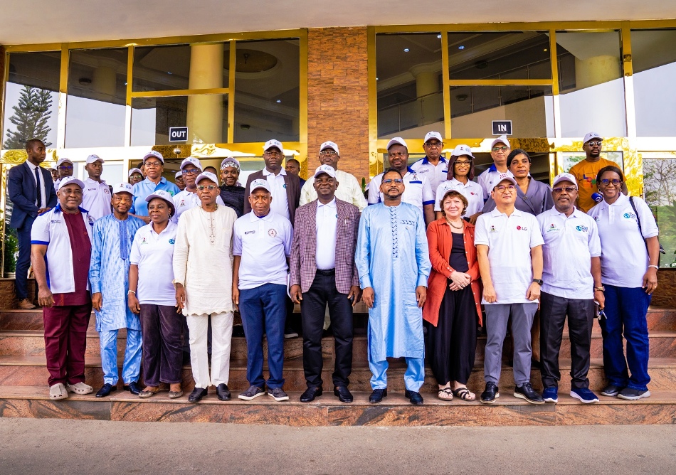 Group Photograph of the Honourable Minister, Directors of the Ministry and Development Partners