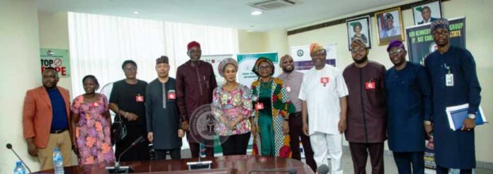 Empowerment of Feminine Gender 7th from right - Honourable Minister of Women Affairs, Barrister (Mrs) Uju Kennedy Ohanenye , Director-General, NIPSS, Kuru, Professor Ayo Omotayo, Director, Innovative Hub, His Excellency, Edward Singhatey with other dignitaries at the Meetin