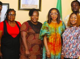 Director Press, Ahmadu Chindaya, Reporter From the will, Ebere Chibuzor, NANTaiye Olayemi, Hon.Minister Of Tourism, LOLA ADe-JOHN, FRCN, Chioma Ezike and the president of ANJET Victor Nze.